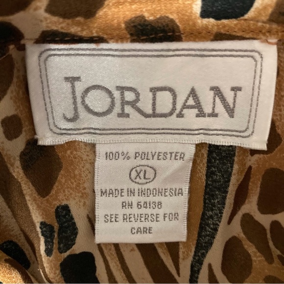 [NOT MICHAEL] Jordan Animal Print Blouse & Camisole Set | Vintage | Flowy - Picture 9 of 13